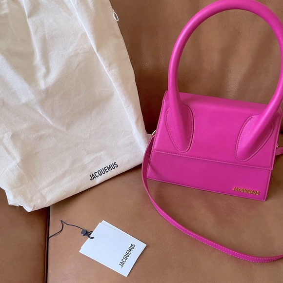 Jacquemus Handbags - Pink suede leather Jaquemus Grand Chiquito Bag